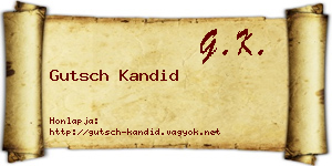 Gutsch Kandid névjegykártya